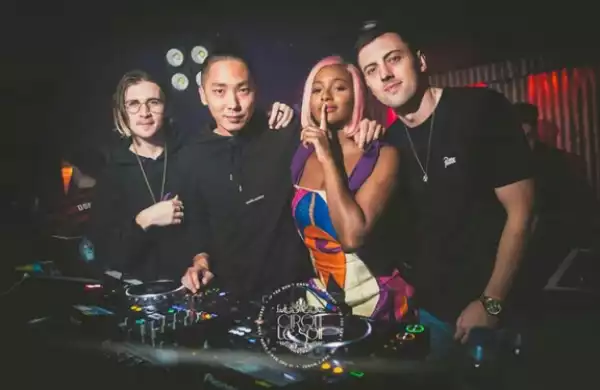 DJ Cuppy Pictured With Some Of The Best Deejays In London